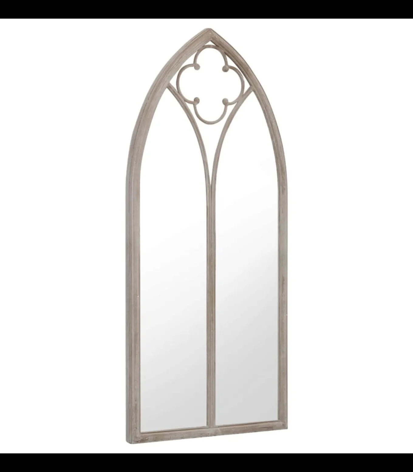 Tuinspiegel 100x45 cm ijzer zandkleurig