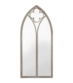 Tuinspiegel 100x45 cm ijzer zandkleurig