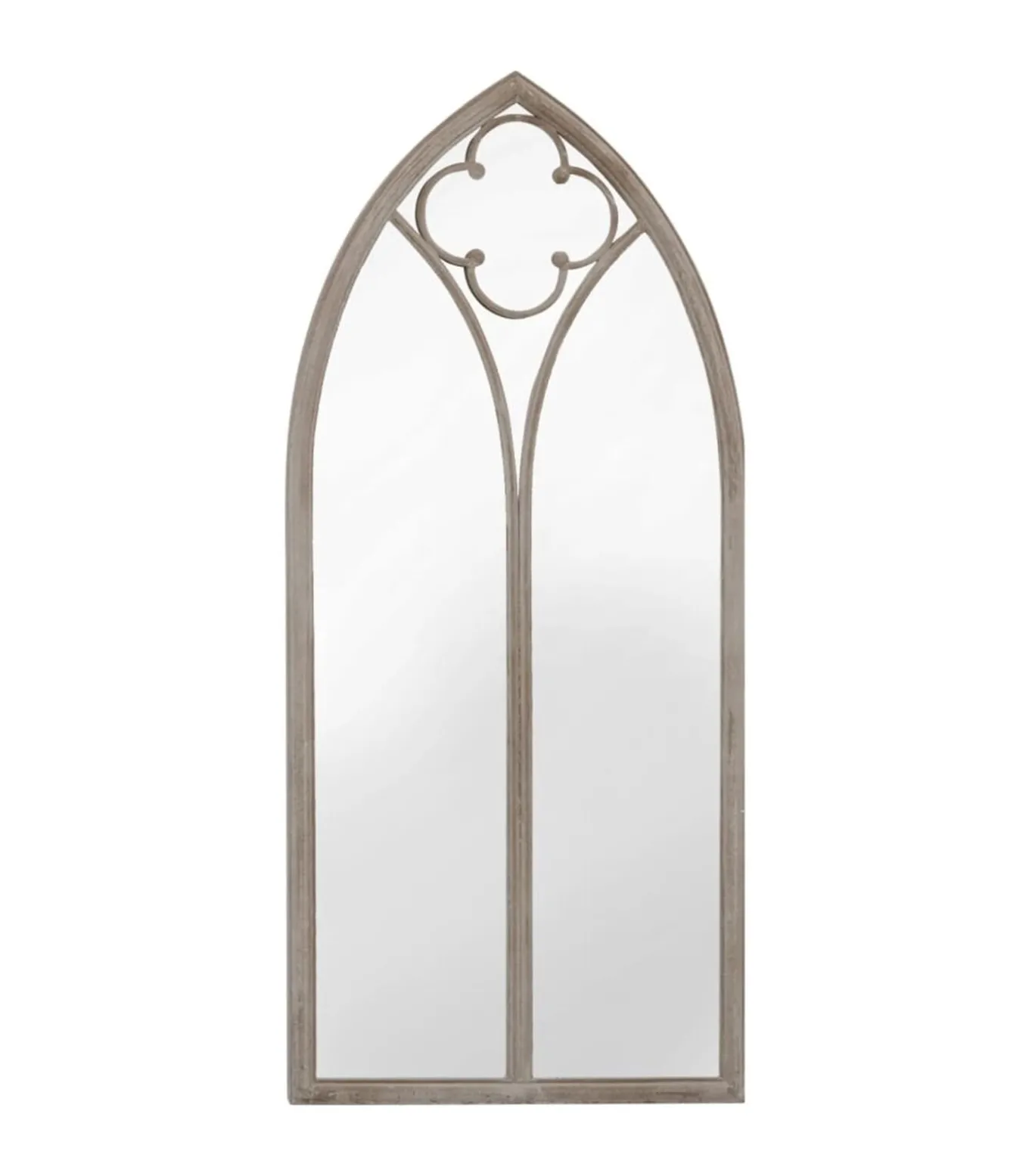 Tuinspiegel 100x45 cm ijzer zandkleurig