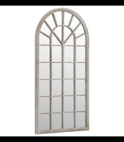 Tuinspiegel 90x45 cm ijzer zandkleurig