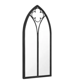 Tuinspiegel 70x30 cm ijzer zwart