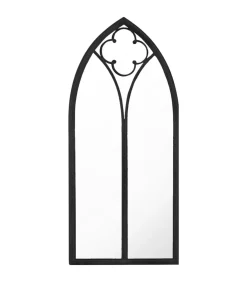 Tuinspiegel 70x30 cm ijzer zwart