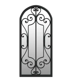 Tuinspiegel 100x45 cm ijzer zwart