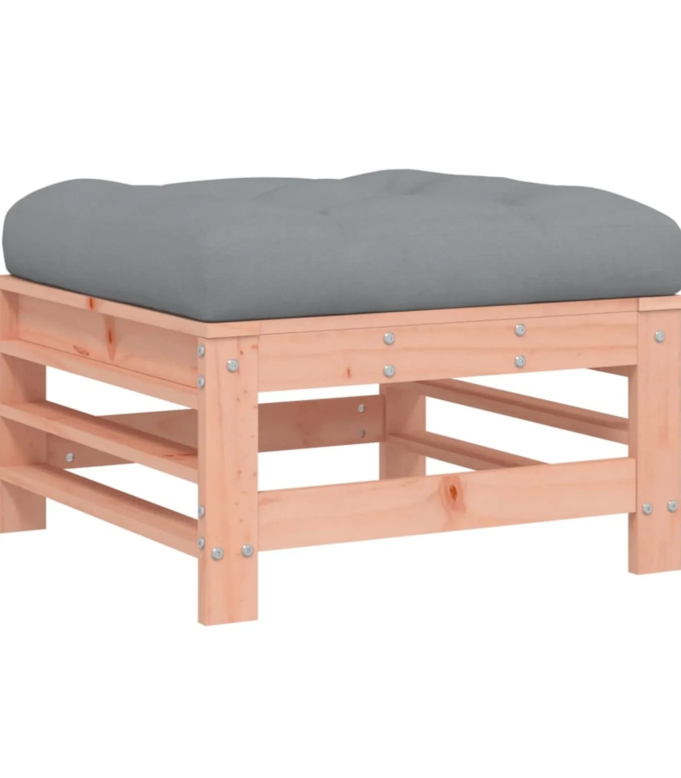 Tuinvoetenbank met kussen massief douglashout