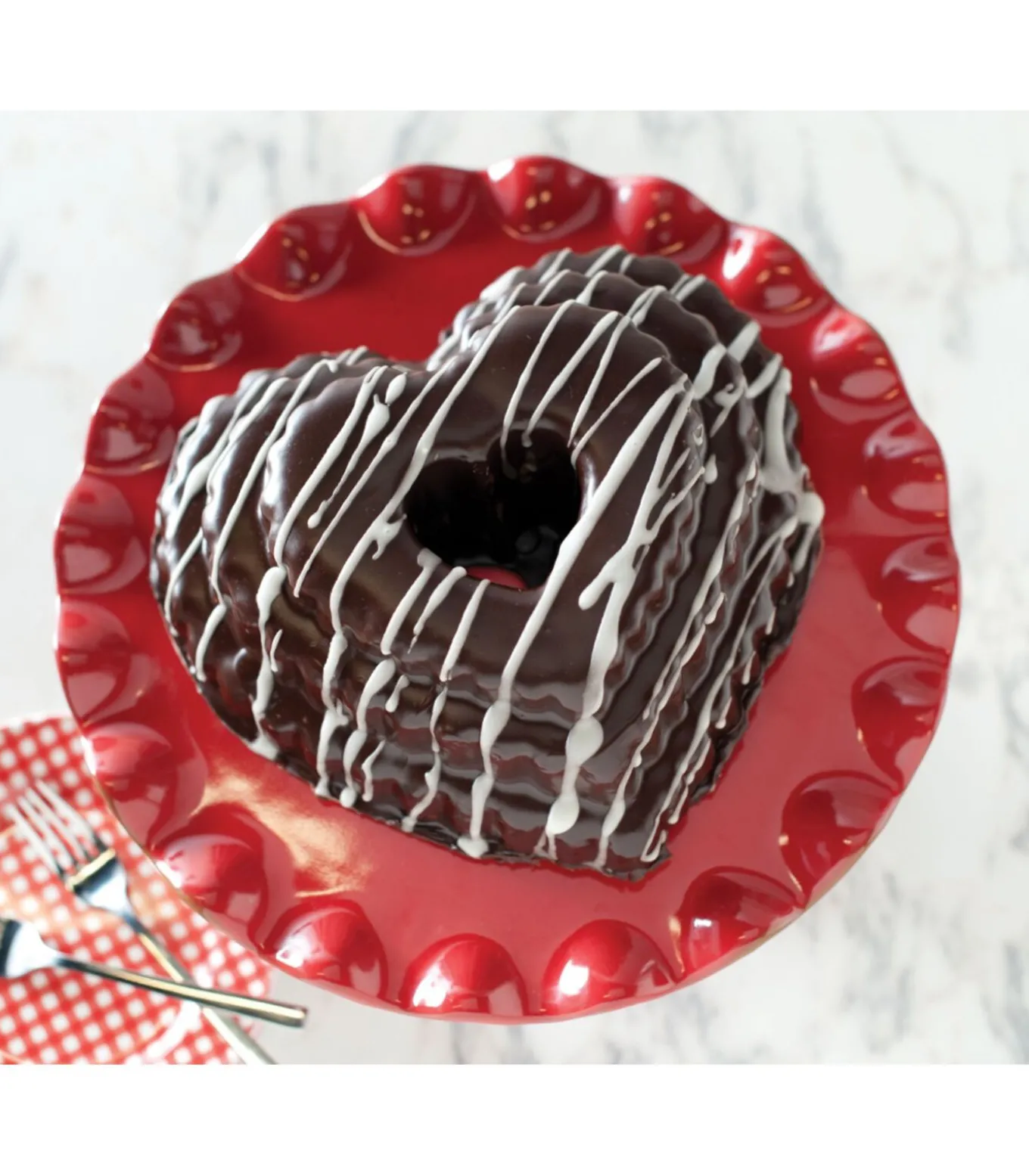 Tulband Bakvorm Tiered Heart Bundt Koper 27 x 25 cm / 2.8 liter