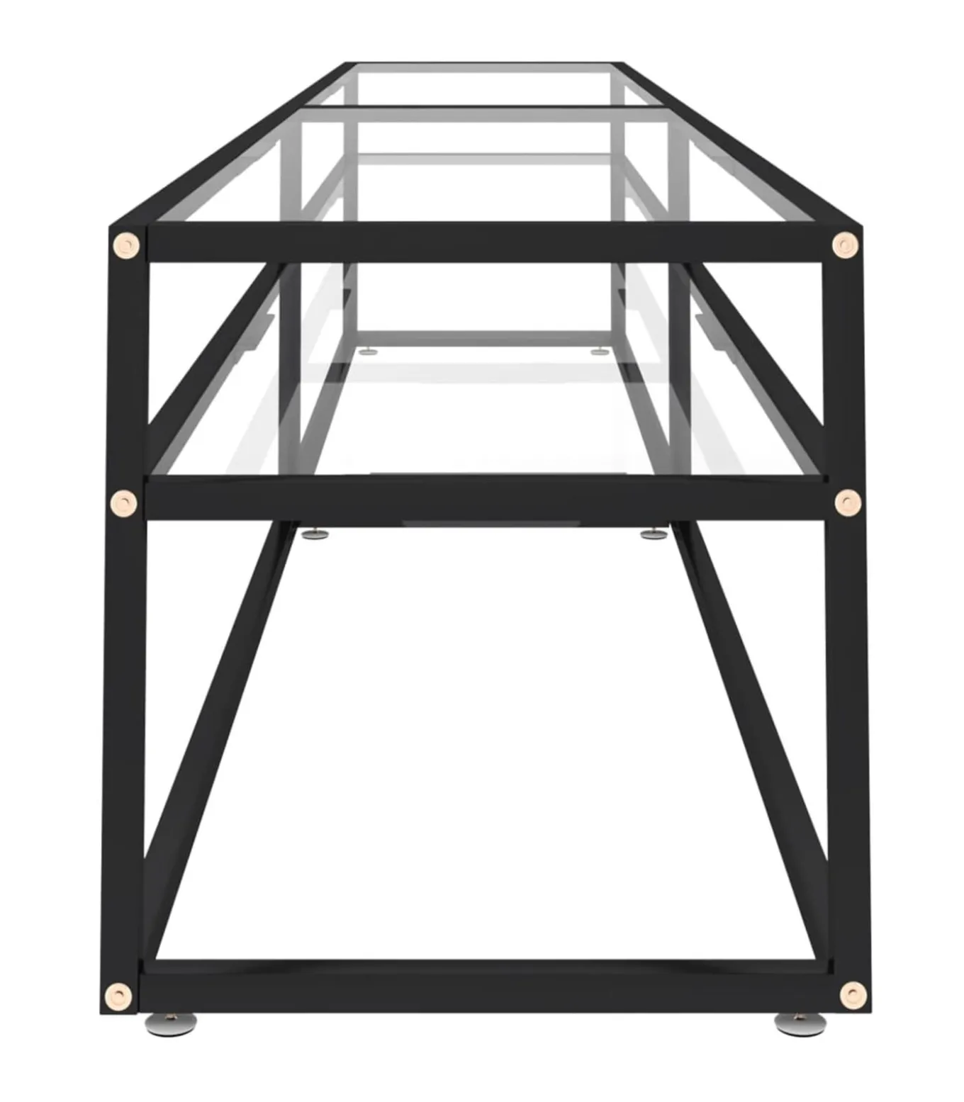 Tv-meubel 220x40x40,5 cm gehard glas transparant