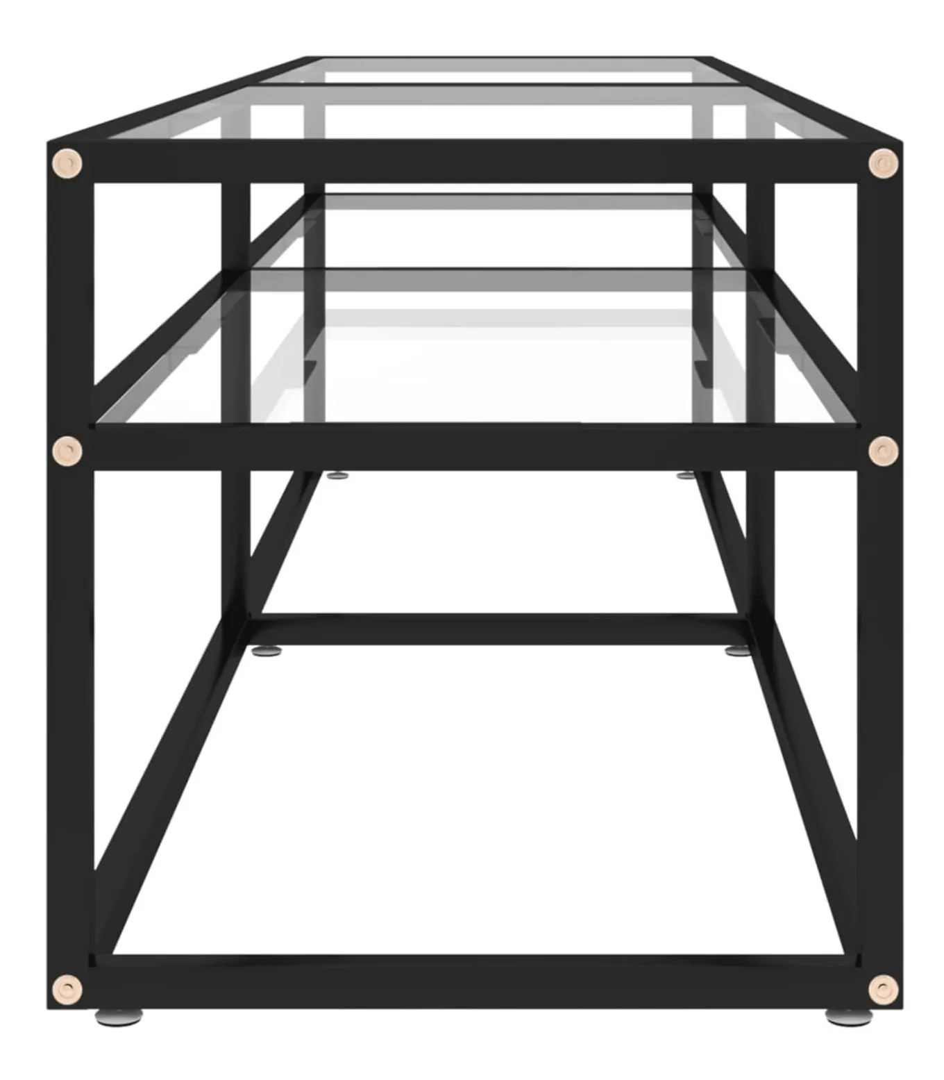 Tv-meubel 160x40x40,5 cm gehard glas transparant