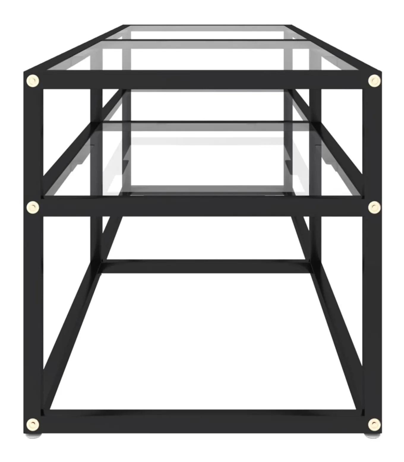 Tv-meubel 140x40x40,5 cm gehard glas transparant