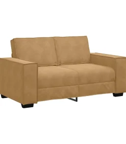 Tweezitsbank 120 cm fluweel bruin