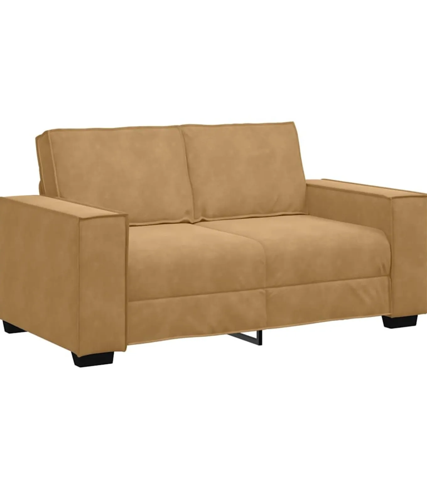 Tweezitsbank 120 cm fluweel bruin