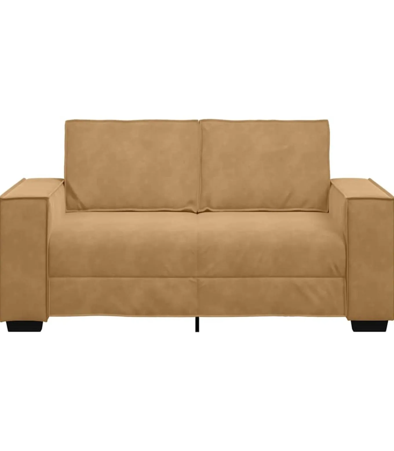 Tweezitsbank 120 cm fluweel bruin