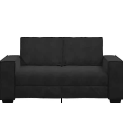 Tweezitsbank 120 cm fluweel zwart