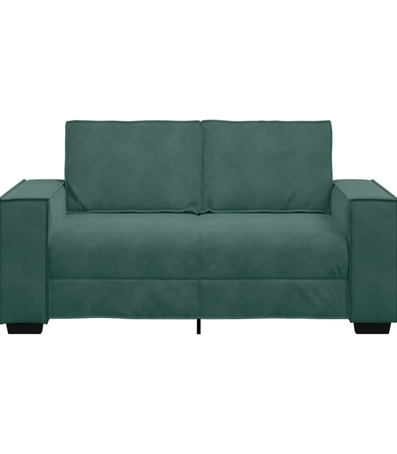 Tweezitsbank 120 cm fluweel donkergroen