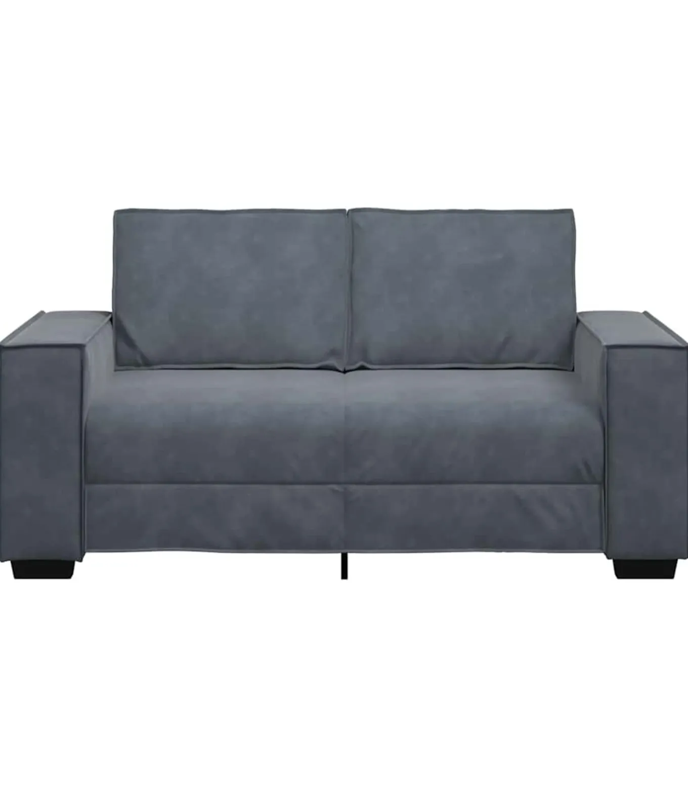 Tweezitsbank 120 cm fluweel donkergrijs