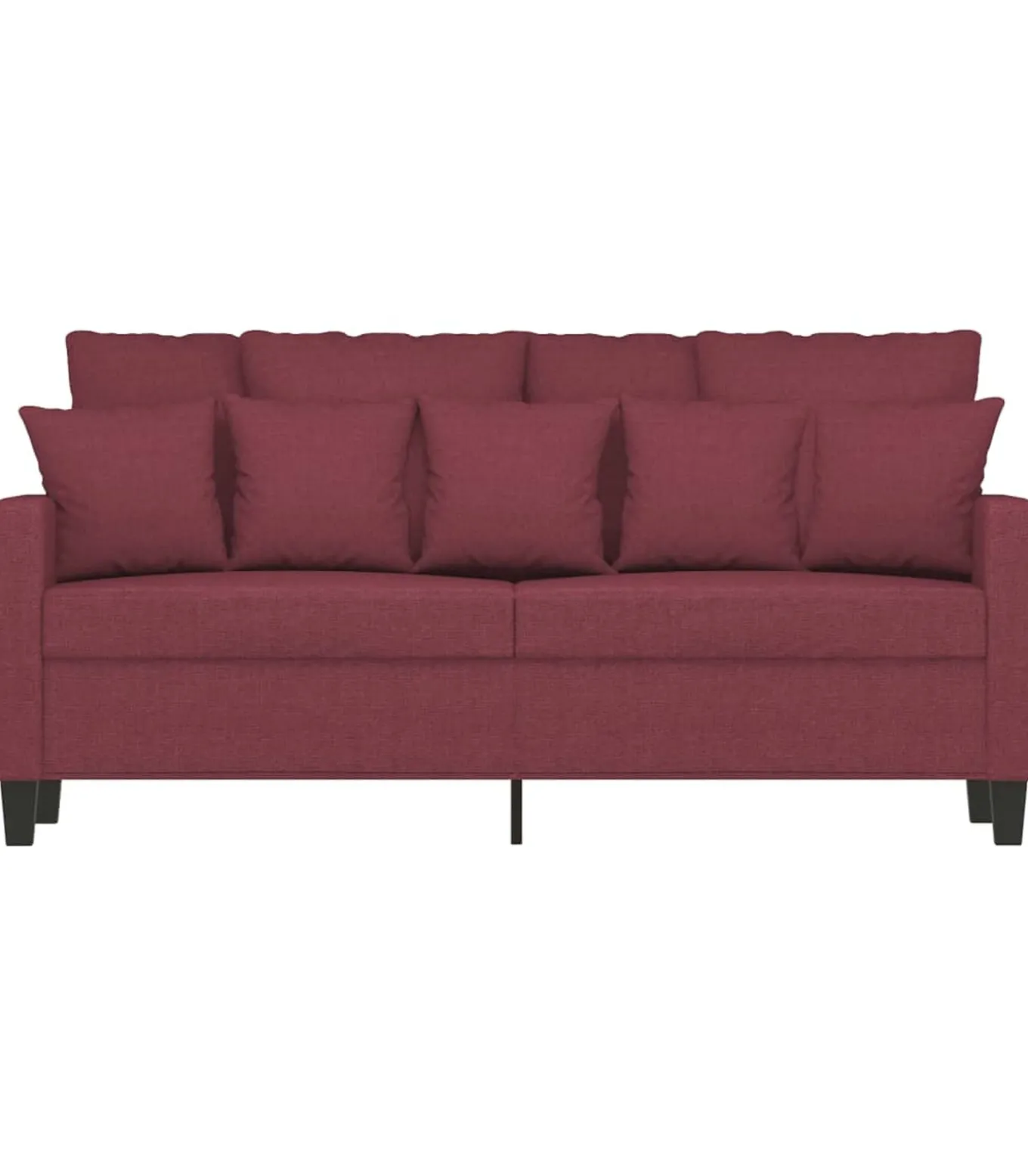 Tweezitsbank 140 cm stof wijnrood