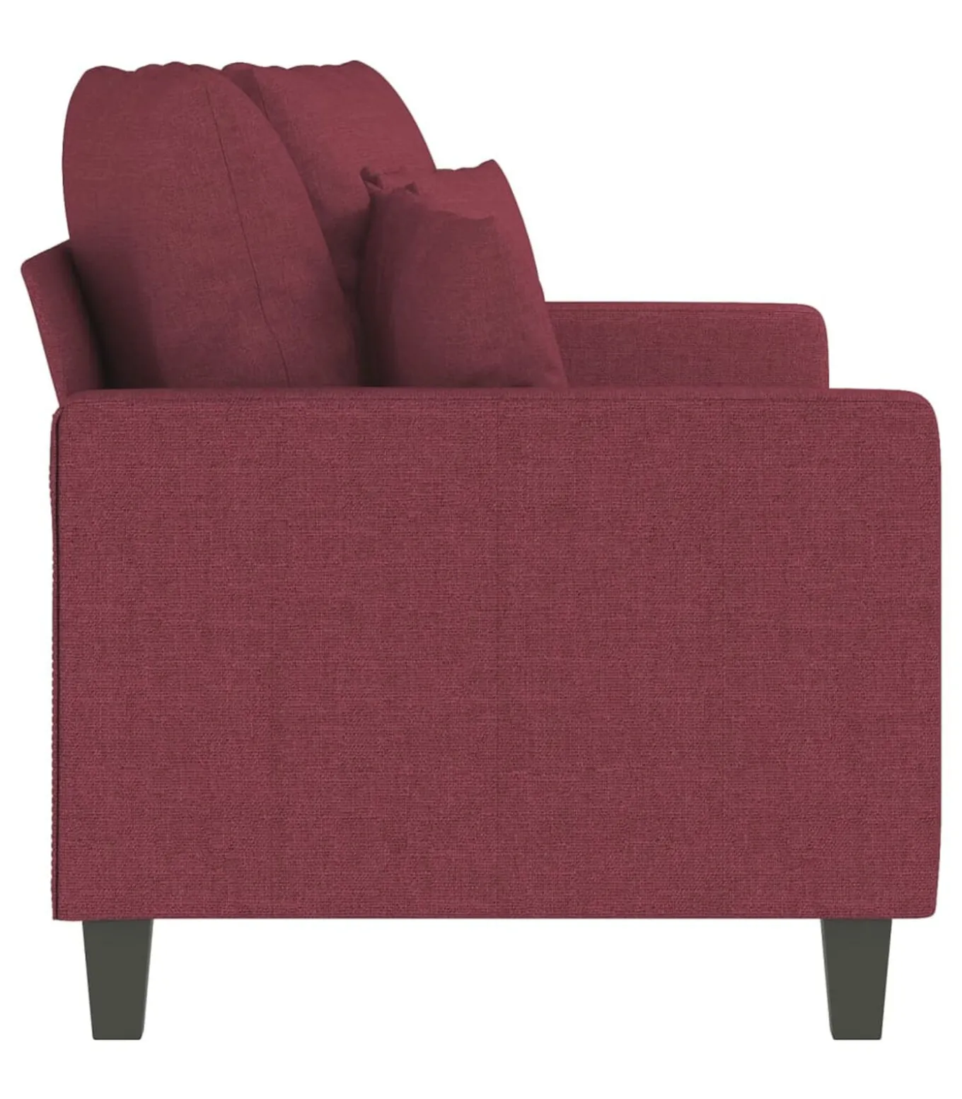 Tweezitsbank 140 cm stof wijnrood