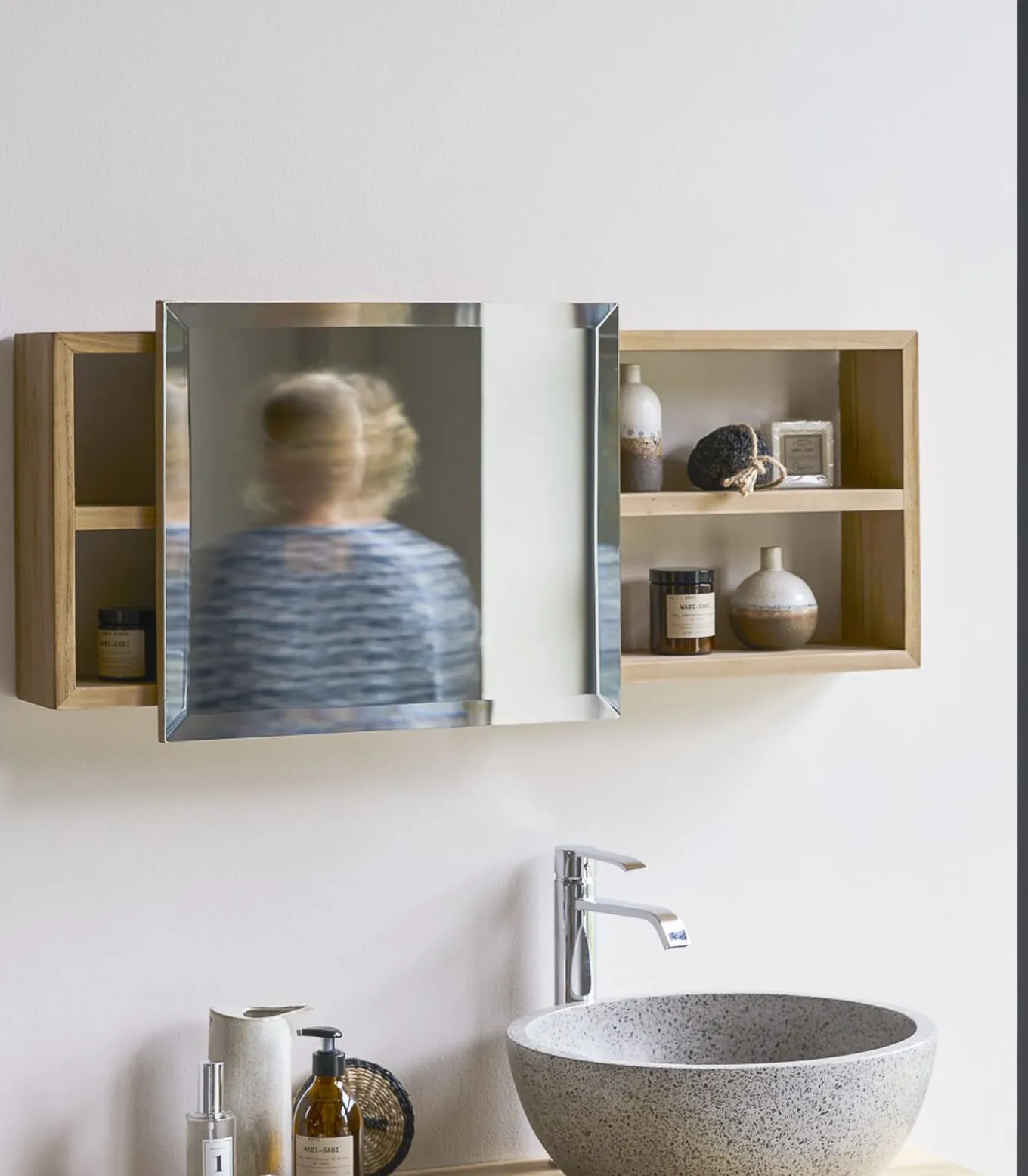 Typo - Toiletkastje van massief teakhout