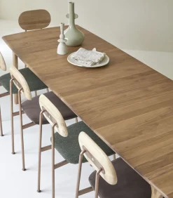 Uitschuifbare tafel in massief eikenhout 180x95 Clara