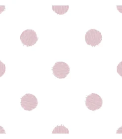 Urban Friends & Coffee Behang stippen wit en roze