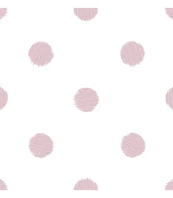 Urban Friends & Coffee Behang stippen wit en roze