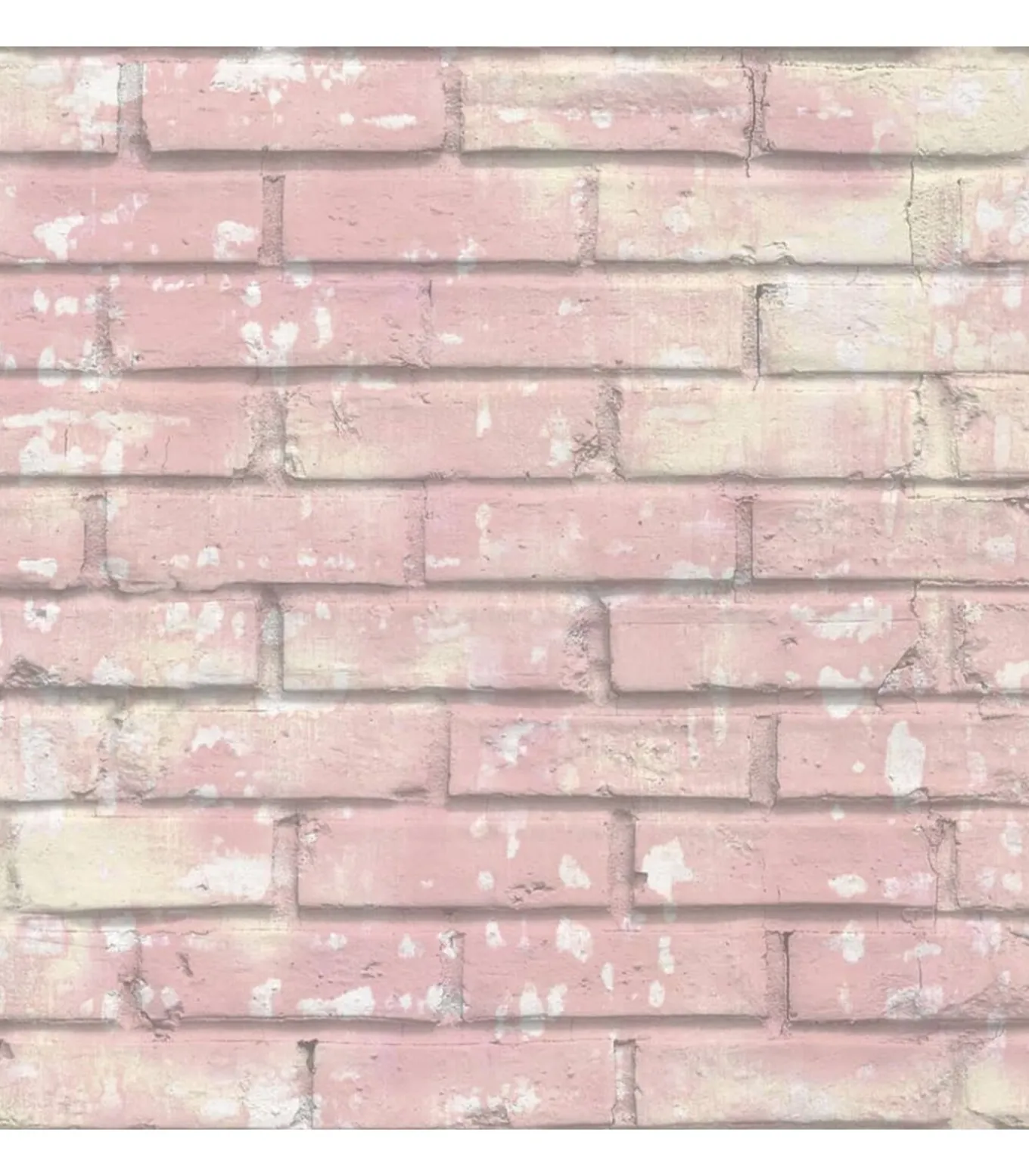 Urban Friends & Coffee Behang bakstenen roze en wit