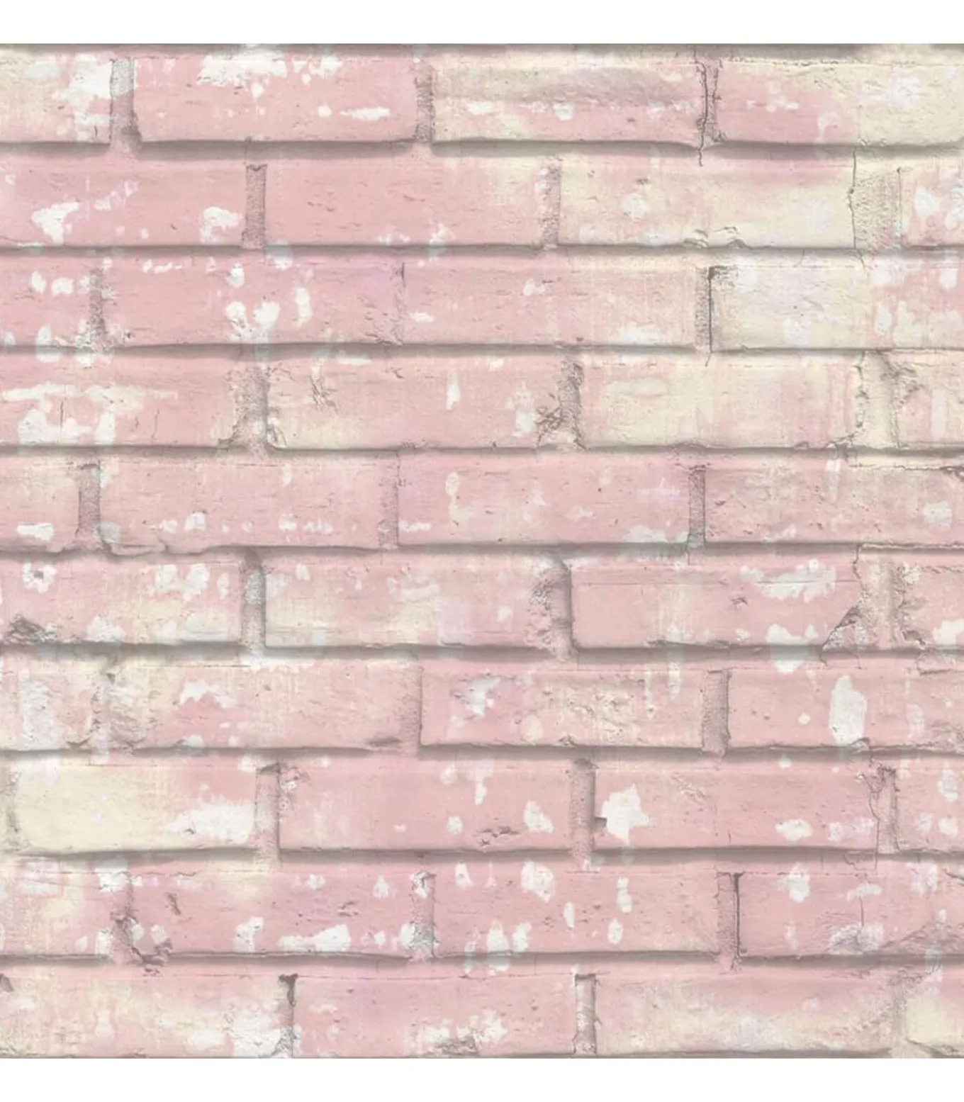 Urban Friends & Coffee Behang bakstenen roze en wit