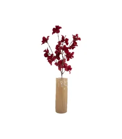 Vaas Bird On Branch - Zachtgeel - 9.5x9.5x27cm