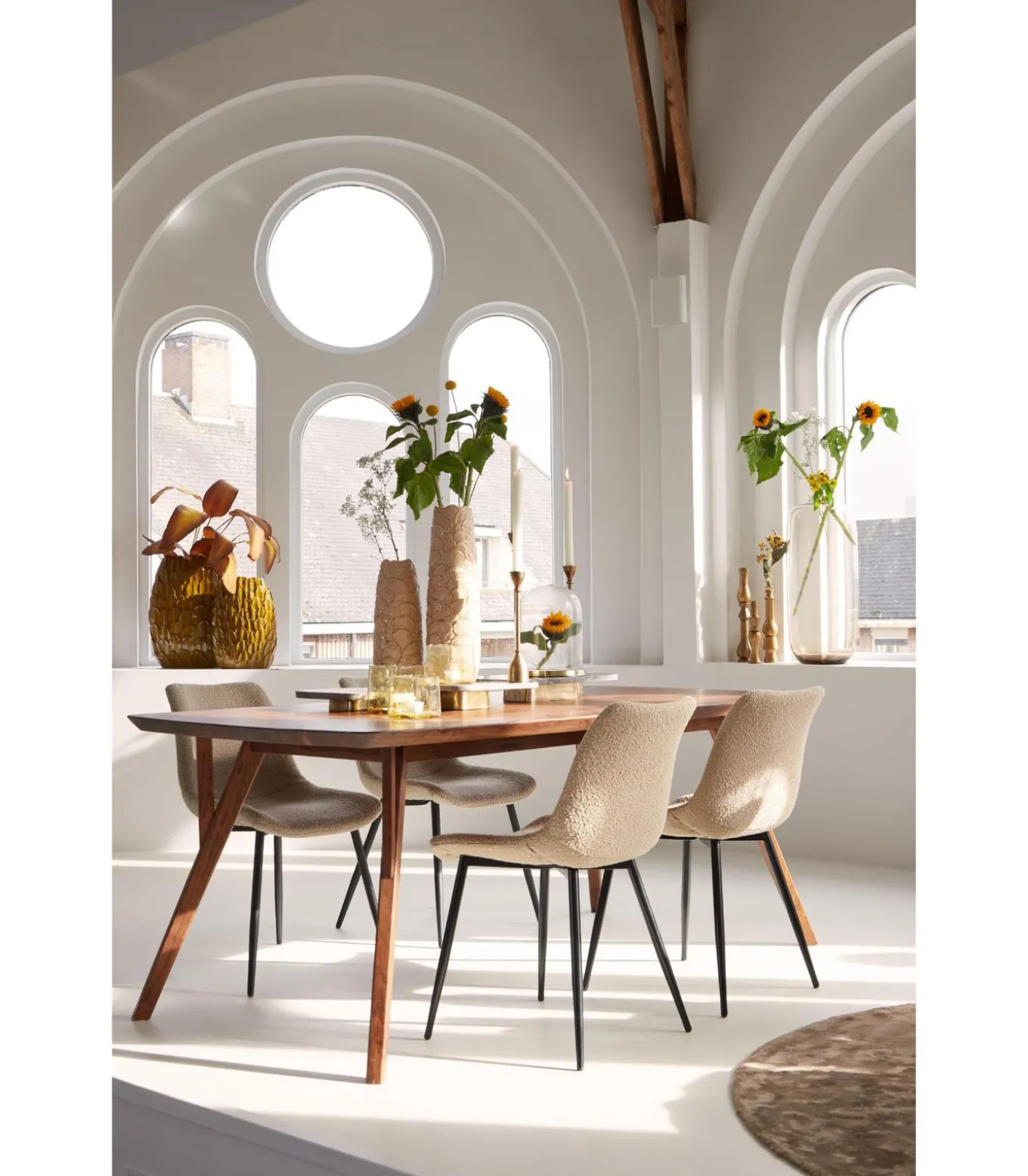 Vaas Feder - Geel - 28.5x19x40cm