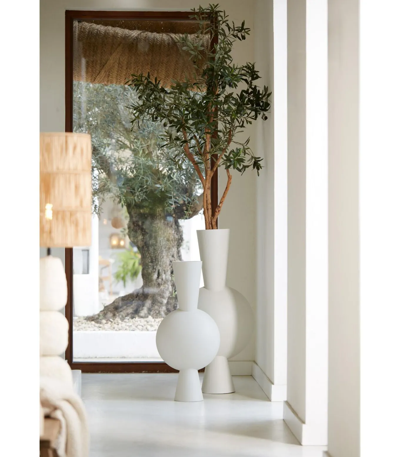 Vaas Kavandu - Wit - 37.5x22x81cm