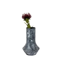 Vaas Mosaic Marble - Zwart - 20x20x31cm