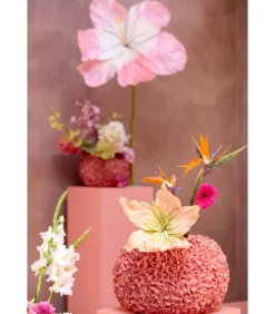 Vaas Phylia - Koraalrood - 47.5x47.5x30cm