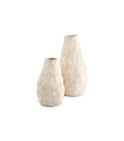 Vaas 14,5xH22cm beige Cave