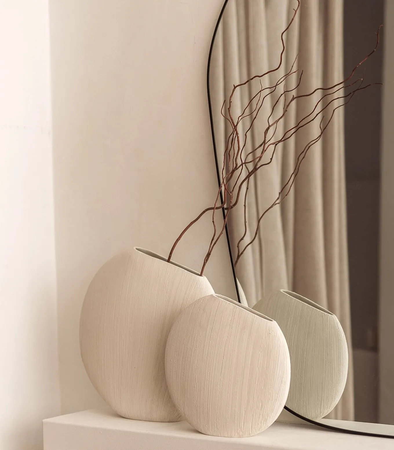 Vaas 30xH29cm beige Vico