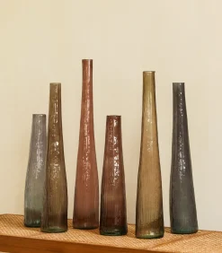 Vaas 9xH40cm blauw Twig