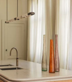 Vaas 9xH55cm bordeaux Twig