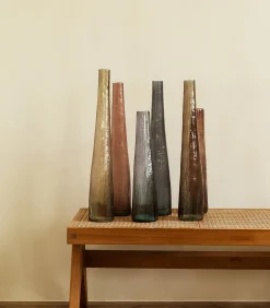 Vaas 9xH40cm bruin Twig