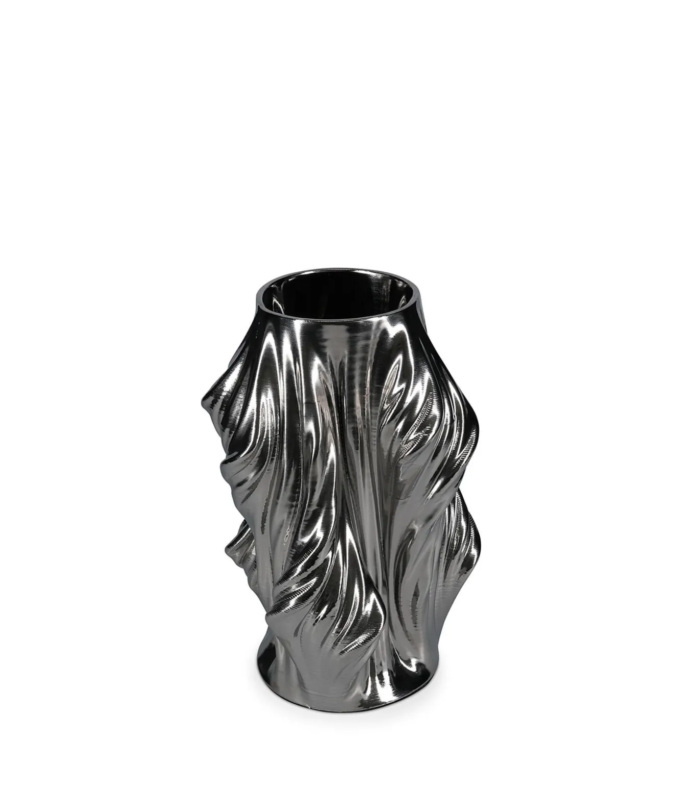Vaas 20x20xH28,5cm satin silver Vea