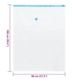 Vacuüm opbergzakken 10 pcs Transparant en blauw 100 x 80 cm