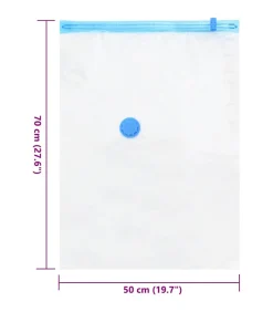 Vacuüm opbergzakken 20 pcs Transparant en blauw 70 x 50 cm