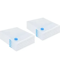 Vacuüm opbergzakken 10 pcs Transparant en blauw 130 x 100 cm