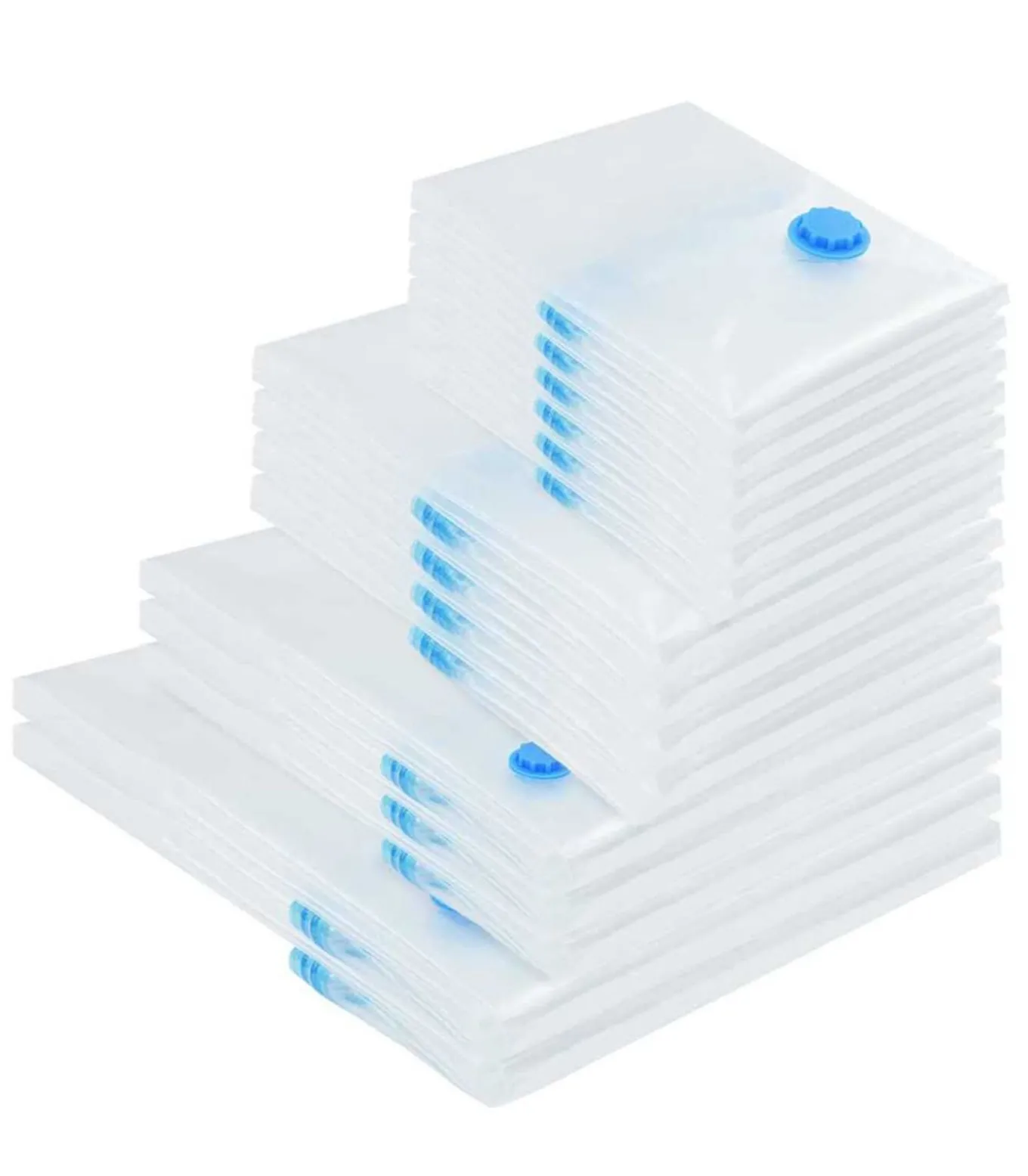 Vacuüm opbergzakken 15 pcs Transparant en blauw 130 x 100 cm