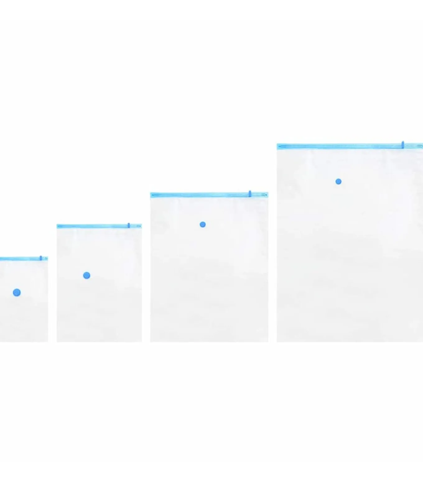 Vacuüm opbergzakken 15 pcs Transparant en blauw 130 x 100 cm