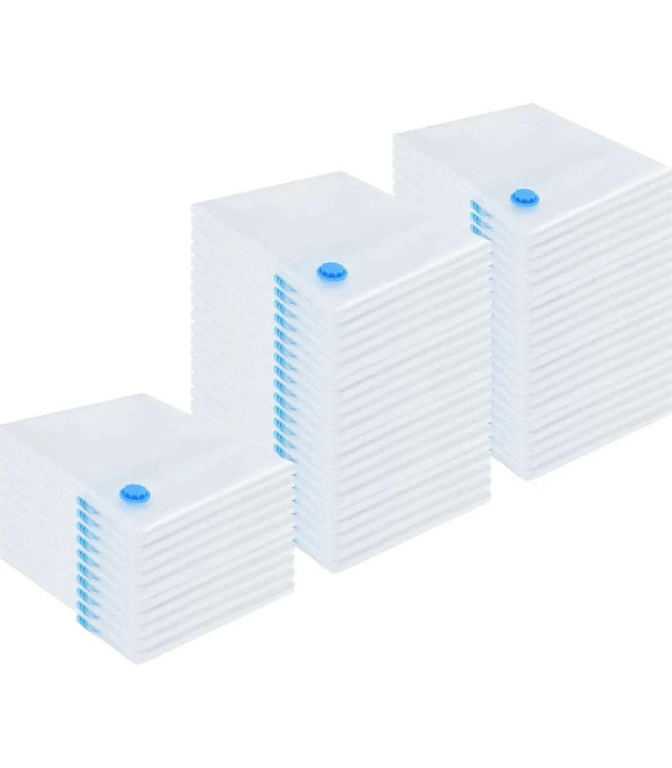 Vacuüm opbergzakken 50 pcs Transparant en blauw 130 x 100 cm