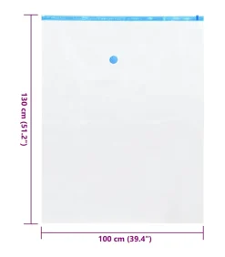 Vacuüm opbergzakken 50 pcs Transparant en blauw 130 x 100 cm