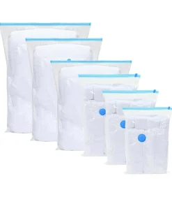 Vacuüm opbergzakken 20 pcs Transparant en blauw 100 x 80 cm