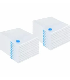 Vacuüm opbergzakken 20 pcs Transparant en blauw 100 x 80 cm