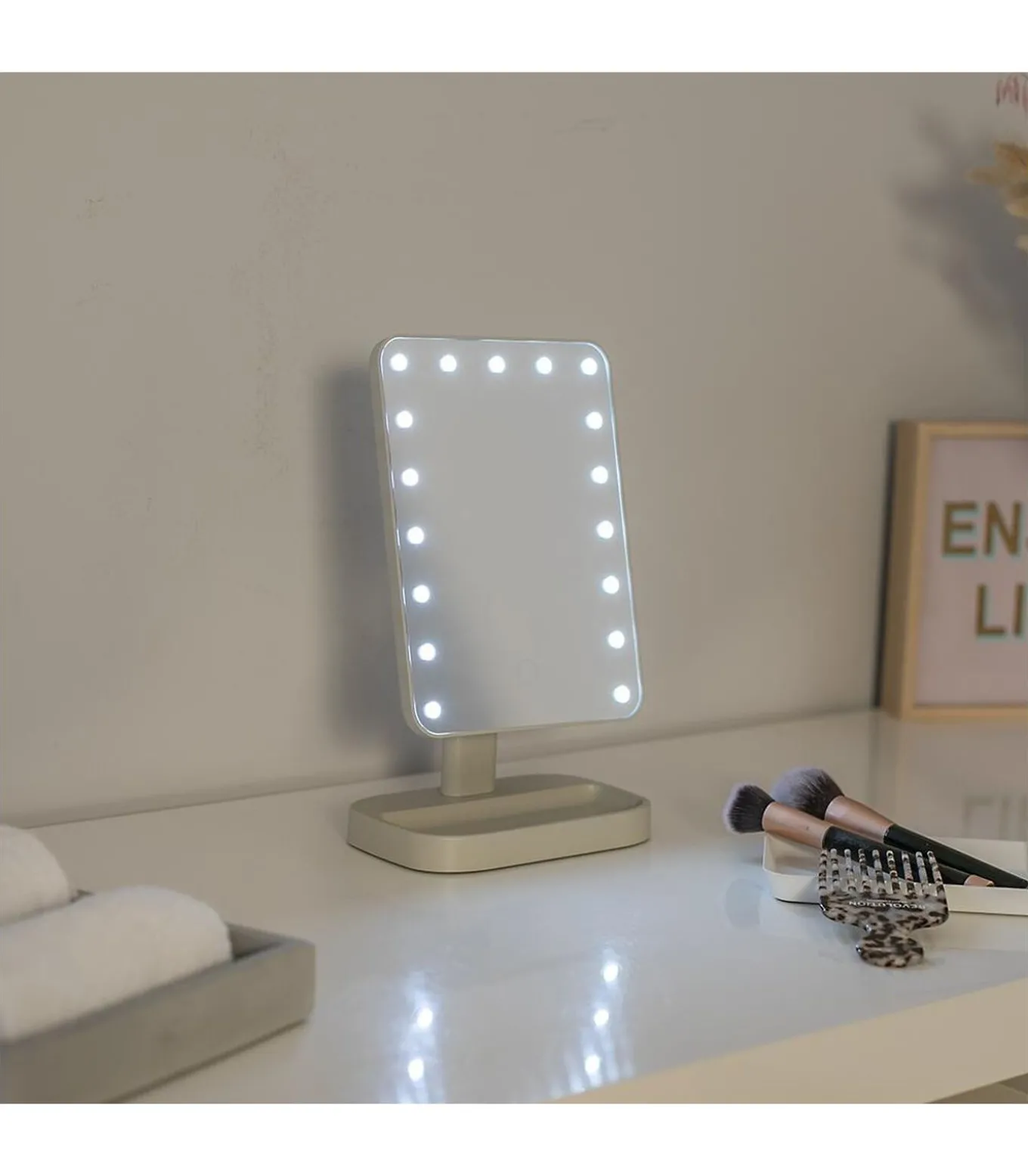 Verlichte make-up spiegel