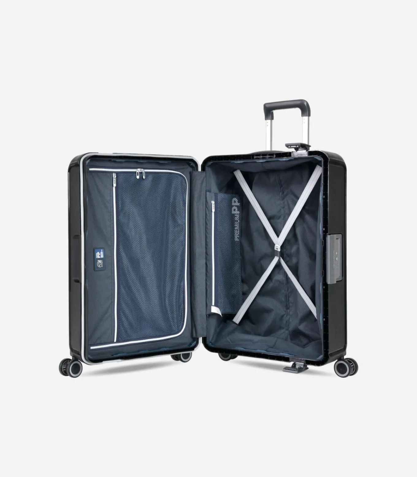 Vertica Middelgrote Koffer 4 Wielen Zwart