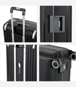 Vertica Middelgrote Koffer 4 Wielen Zwart