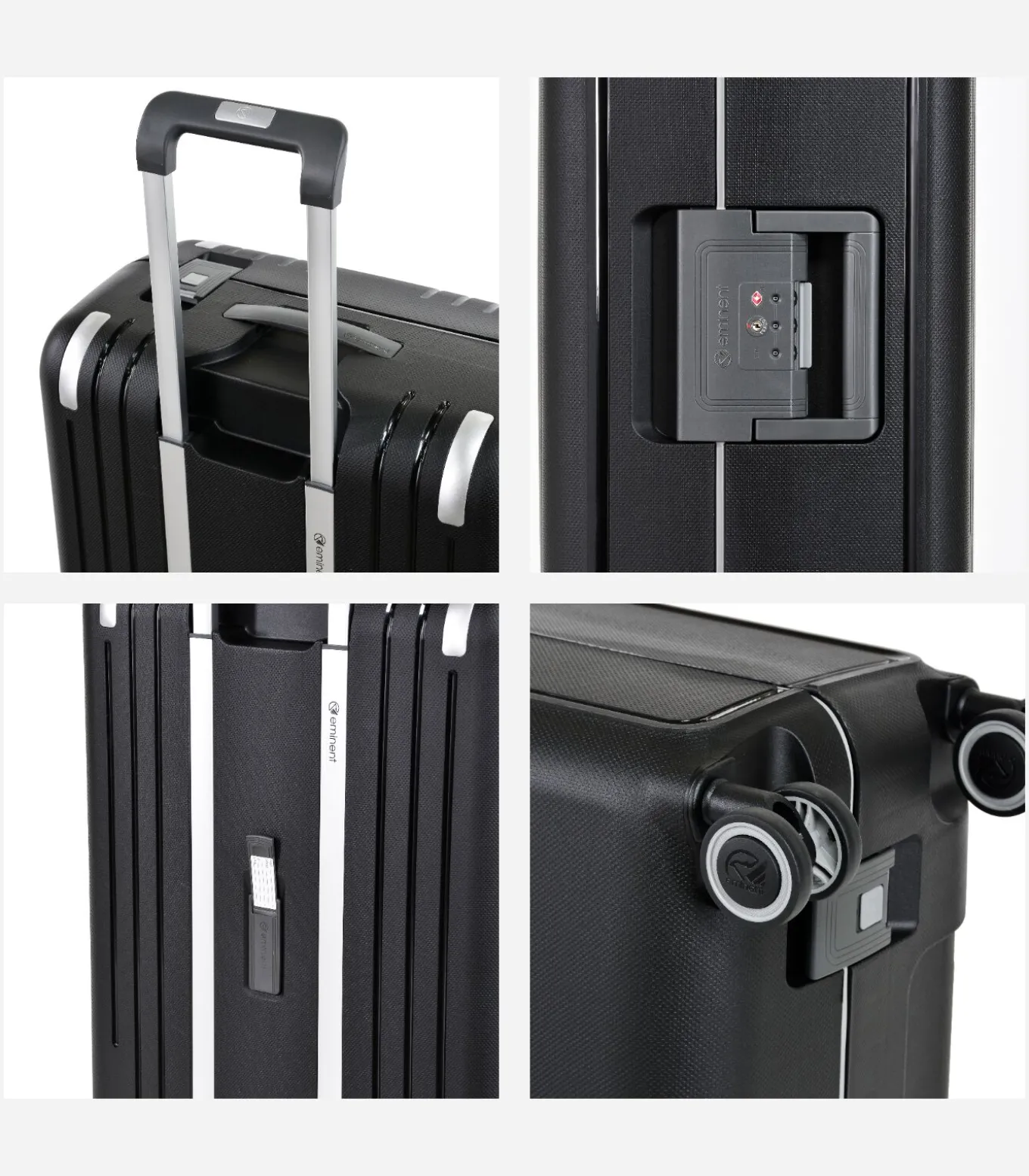 Vertica Middelgrote Koffer 4 Wielen Zwart